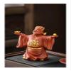 MIOHAO God of Wealth Purple Sand Tea Pet Decoration Boutique Can Raise Zhaofai High-end Tea Table Decoration(Purple clay) view 2