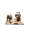 MIOHAO Purple Sand Small Monk Tea Pet Can Be Raised Tea Tray Accessories Zen Ornaments Small Shamisen Desktop Ornaments(Gray) view 1