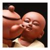 MIOHAO Purple Sand Small Monk Tea Pet Can Be Raised Tea Tray Accessories Zen Ornaments Small Shamisen Desktop Ornaments(Gray) view 4