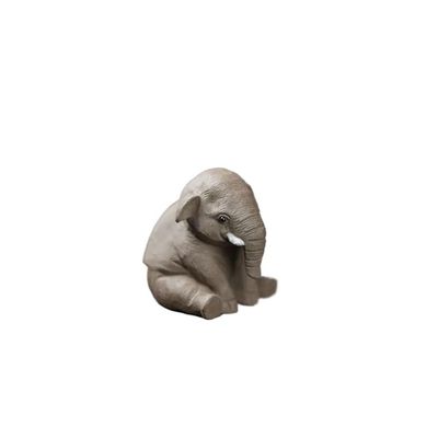 MIOHAO Small Exquisite Elephant Teas Pet Cartoon Handmade Elephant Figurines Cute Desktops Animal Ornament Tearoom
