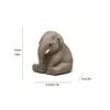 MIOHAO Small Exquisite Elephant Teas Pet Cartoon Handmade Elephant Figurines Cute Desktops Animal Ornament Tearoom view 2