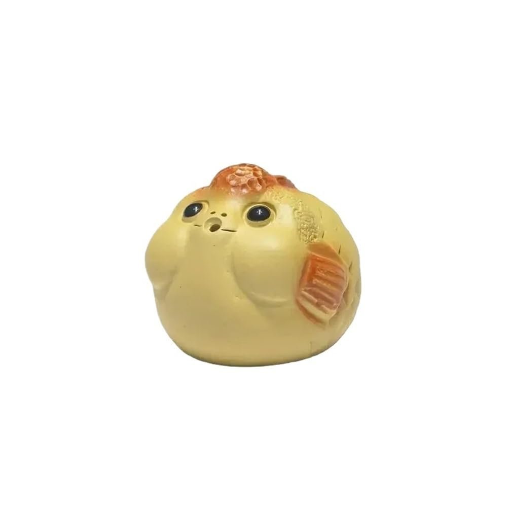 MIOHAO Yixing Purple Clay Like Fish In Water Wealth Tea Pet Antique Flowerpot Landscaping Tea Figurine Play Toys