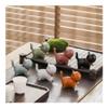 MIOHAO Tea Pet Ceramics Ornaments Gold Painted Boutique Tea Table Accessories Kitten Creative Ceramics Cute Kitten(06) view 3