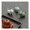 MIOHAO Tea Pet Ceramics Ornaments Gold Painted Boutique Tea Table Accessories Kitten Creative Ceramics Cute Kitten(06) view 4