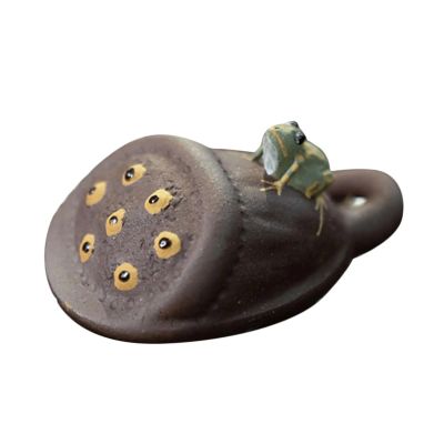 MIOHAO Purple Clay Tea Pet Tea Pet Sculpture Handcrafts Mini Cute Teahouse Decoration Handmade Tea Pet for Office Cafe Home(F)