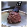 MIOHAO Handmade Yixing Purple Clay Tea Pet - Lucky Dragon Toad, Iron-Red Sand, Wealth Attracting, Authentic Teaware(Squirting Frog A) view 3