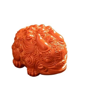 MIOHAO Color-changing tea pet mini Zhaocai Pixiu resin decoration tea table tea table decoration kung fu tea set accessories(Gray)