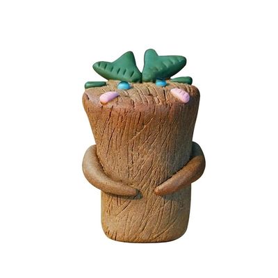 Ceramics Small Tree Stake Ornament Multifunctional Handcrafted Incense Stick Holder Cartoon Exquisite Tea Pet Ornament