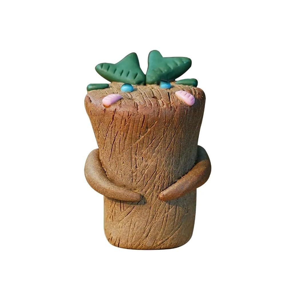 Ceramics Small Tree Stake Ornament Multifunctional Handcrafted Incense Stick Holder Cartoon Exquisite Tea Pet Ornament