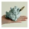 MIOHAO Green Sandstone Lucky Toad Tea Pet Three Legged Golden Toad Tea Pet Aesthetic Tea Figurine Home Landscape(A 9X9.5X7CM) view 3