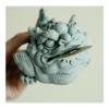 MIOHAO Green Sandstone Lucky Toad Tea Pet Three Legged Golden Toad Tea Pet Aesthetic Tea Figurine Home Landscape(A 9X9.5X7CM) view 4