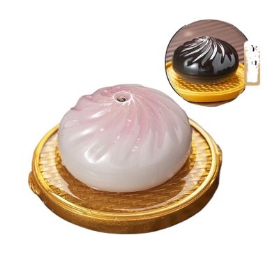 MIOHAO Color-changing Small Steamed Buns Tea Pet Ornaments Creative Tea Tray Decorative Household Resin Handicrafts(White)