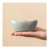 MIOHAO Ru Kiln Gold Ingot Cover Holder Tea Ceremony and Tea Pet Ornaments Creative and Exquisite Teaware Accessories(Gemstone yellow-B) view 3
