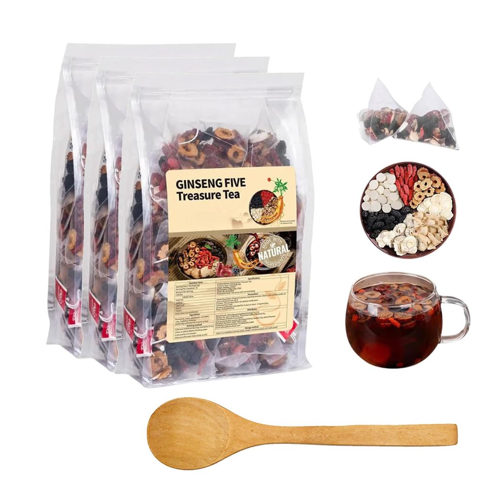 60PCS Kidney Tea Formula Ginseng Six Treasure Teas, Ginseng Six Treasure Tea, Chinese Kidney Cleansing Teas (3)