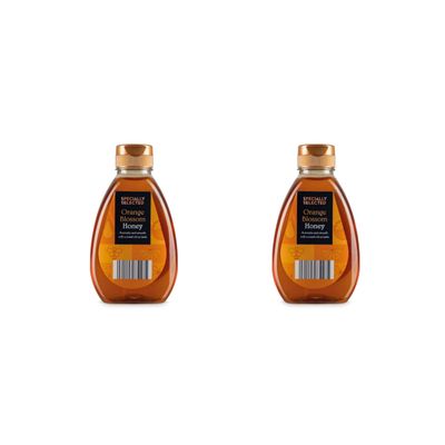 Bizzal Specially Selected Orange Blossom Honey, Aromatic and Smooth with Sweet Citrus Taste, Squeezy Bottle, 340g, Pack of 2