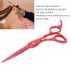 6 Inch Stainless Steel Beard Trimming Scissors, Barber Scissors for Hair Cutting, Professional Mustache Scissors with Comfortable Handle, Adjustable Tension for Home Salon and Pers (Red) view 2