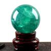 Fluorite Crystal Ball with Stand for Home Office Decor, Feng Shui Crystal Sphere for and Witchcraft,140mm view 1
