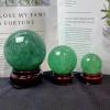 Fluorite Crystal Ball with Stand for Home Office Decor, Feng Shui Crystal Sphere for and Witchcraft,140mm view 3