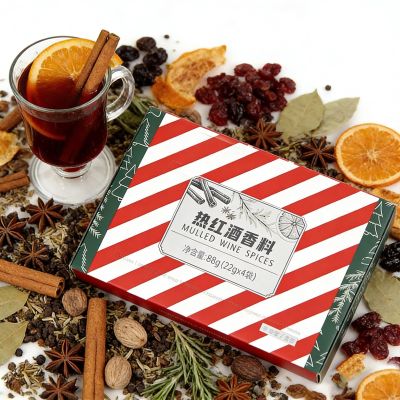 Mulled Wine Gourmet Festive Spice Kit Star Anise, Cloves for Hot Cider, & Winter Drinks