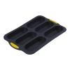 Vilgftyiet 4-Cavity Silicone Hot Dog Bun Pan, 37.5x24.5x3.2cm Non-Stick Baking Tray for Rolls, Muffins, Cupcakes and Brownies (Gray) view 3