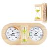 BildeeMait Elegant 3-in-1 Wooden Sauna Thermometer Hygrometer with 15-Minute Sand Timer Room, Cafe, Bathroom view 1