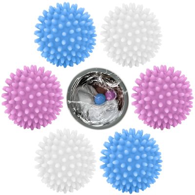 JAXICREY 6Pcs Tumble Dryer Balls, Drying Ball for Tumble Dryer, Laundry Balls Reusable, Dryer Ball for Washing Machine, Clothes Softener Energy Saving, Fewer Wrinkles Less Static Cling, Quick Drying