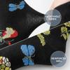 6 Pairs Compression Socks for Women and Men,15-20 mmHg Circulation Support for Nursing Travel Athletic Cycling Running (01 Black/Black/Floral, S-M) view 4
