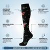 6 Pairs Compression Socks for Women and Men,15-20 mmHg Circulation Support for Nursing Travel Athletic Cycling Running (07 Black/Pink/Blue, S-M) view 3