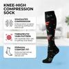 6 Pairs Compression Socks for Women and Men,15-20 mmHg Circulation Support for Nursing Travel Athletic Cycling Running (07 Black/Pink/Blue, S-M) view 4
