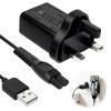 5V 2A Charger Compatible with Philips OneBlade & Shaver, UK Power Adapter Cable for Philips OneBlade 360 Series 3000 5000 7000, Beard Trimmer & Bodygroom, Fast Safe Charging Replacement view 1