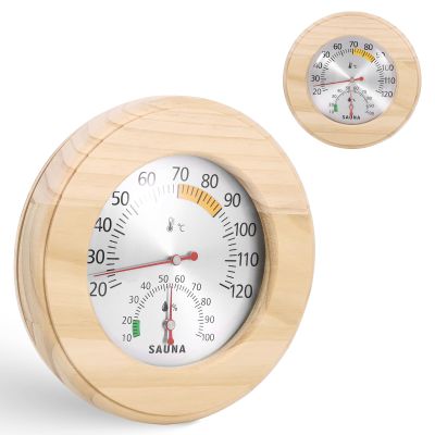 2-in-1 Sauna Thermometer Hygrometer Wood, Particularly Precise