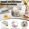 2 Pack Watercolor Highland Cows Tissue Box Cover Square Floral PU Leather Tissue Box Holder Waterproof Facial Paper Organizer Dispenser for Bathroom Kitchen Home Office Car view 3