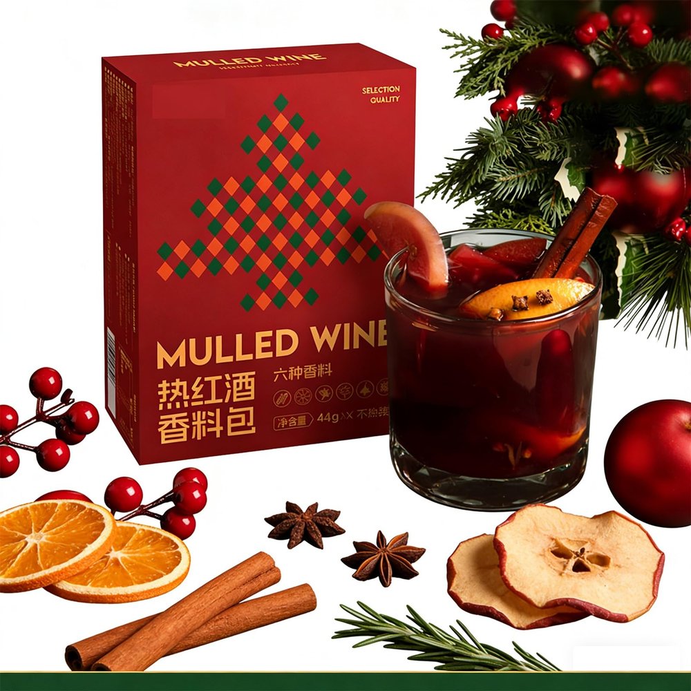 Seasonal Mulled Wine & Cider Spice 40g Individual Sachet with Star Anise for Festive Hot Drinks(80g)