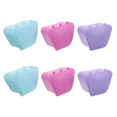FOMIYES 6pcs Dental Retainer Box Portable Retainer Case Leak-Resistant Storage Box for Braces Home Outdoor Travel Use Mouth Guard Case