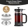 6 Packs French Press Filters Replacements, 4 Inch Premium Stainless Steel French Press Screen Replacement for 1000 Ml/ 34 Oz/ 8 Cup French Press Coffee and Tea Makers by ES NATAURA view 3