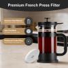 6 Packs French Press Filters Replacements, 4 Inch Premium Stainless Steel French Press Screen Replacement for 1000 Ml/ 34 Oz/ 8 Cup French Press Coffee and Tea Makers by ES NATAURA view 4