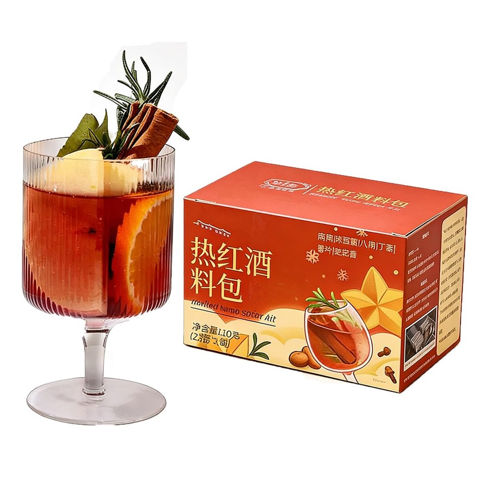 Handcrafted Mulling Spice Mix for Simmering Wine, Apple Cider, Hot Tea, And Seasonal Cocktails, Holiday Recipe Included(110g (5 packets per box))