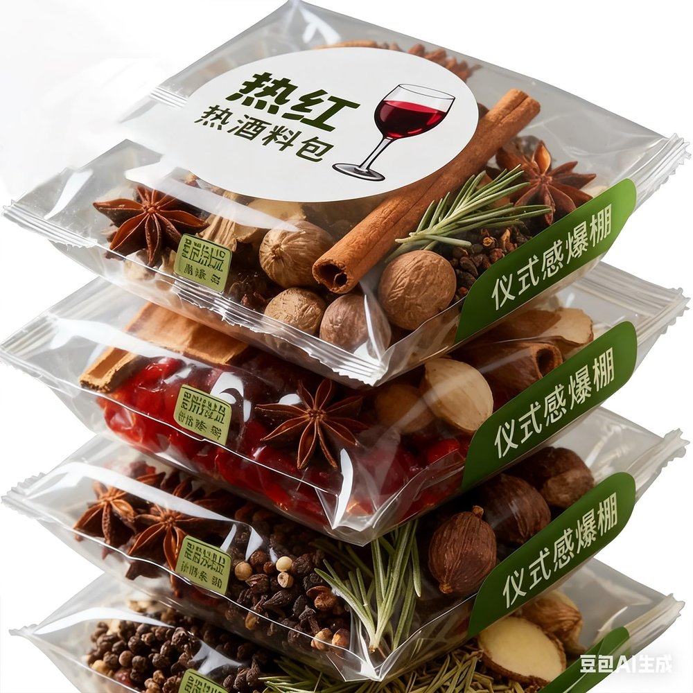 Gourmet Mulled Wine Spice Sachet 88g Cinnamon-Cloves Blend for Hot Toddy, Mocktails & Festive Drinks
