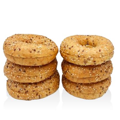 SRSLY Low Carb Sesame Keto Bagels - 3.5g Carbs &19g Protein - Freshly Baked Soft & Chewy - High Protein Lower Calorie - Low Carb Bread Bagels for Keto Diets