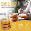 SRSLY Low Carb Sesame Keto Bagels - 3.5g Carbs &19g Protein - Freshly Baked Soft & Chewy - High Protein Lower Calorie - Low Carb Bread Bagels for Keto Diets view 2