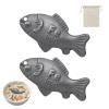 2Pcs Iron Fish for Cooking, Reusable Lucky IronFish Cooking Safe Iron Supplement Tool Deficiency Dietary Support Tool for Vegans Athletes Women Kids Fight Anemia Deficiency view 1