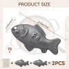 2Pcs Iron Fish for Cooking, Reusable Lucky IronFish Cooking Safe Iron Supplement Tool Deficiency Dietary Support Tool for Vegans Athletes Women Kids Fight Anemia Deficiency view 2