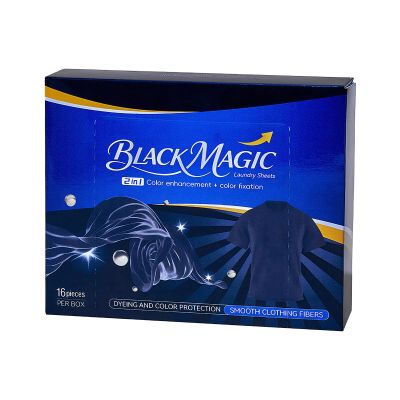 Black Clothes Dye Sheets - 16 Pieces Fabric Restoration Sheets, Intense Dark Garment Reviver Washing Machine | Black Color Refresh Solution for T-Shirts Jeans Quilt Cover Pants Coat Cuff Laundry Care