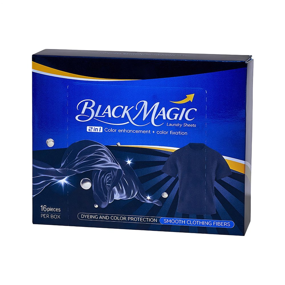 Black Clothes Dye Sheets - 16 Pieces Fabric Restoration Sheets, Intense Dark Garment Reviver Washing Machine | Black Color Refresh Solution for T-Shirts Jeans Quilt Cover Pants Coat Cuff Laundry Care