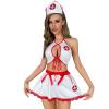 Women's Sexy Lingerie Bodysuit Womens Red Babydoll Sets Flower Lace with Suspender Garter Belt Baby Doll Christmas Women Black Set Mesh White #1 M view 1