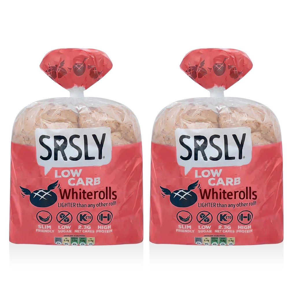 SRSLY Low Carb Keto Bread Rolls Freshly Baked Light & Fluffy White Bread Sugarwise Certified Low Sugar High Protein Bread Rolls