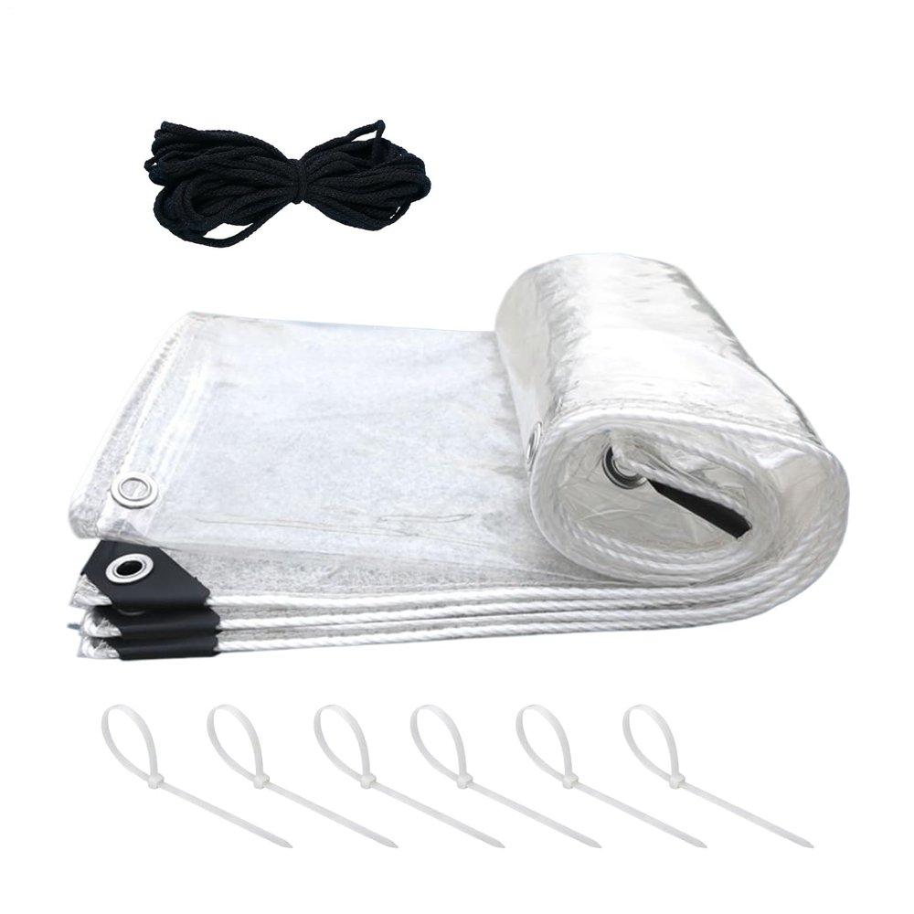 Tarp for Chicken Coop Clear Enclosure with Cords
