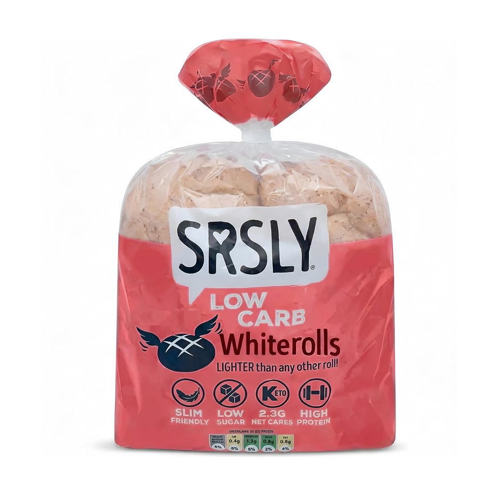 SRSLY Low Carb Keto Bread Rolls Freshly Baked Light & Fluffy White Bread Sugarwise Certified Low Sugar High Protein Bread Rolls