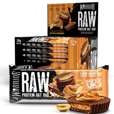 Warrior RAW Protein Bars Multipack 24 x 75g High Protein Oat Flapjack