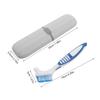 GLEAVI Denture Cleaning Toothbrush Kit Carry Case for Travel Home Use Professional Retainer Brush and Storage Box for Aligners Braces Maintenance view 2